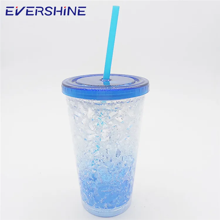 Trending sport products promotional double layer 16 oz plastic cup with straw