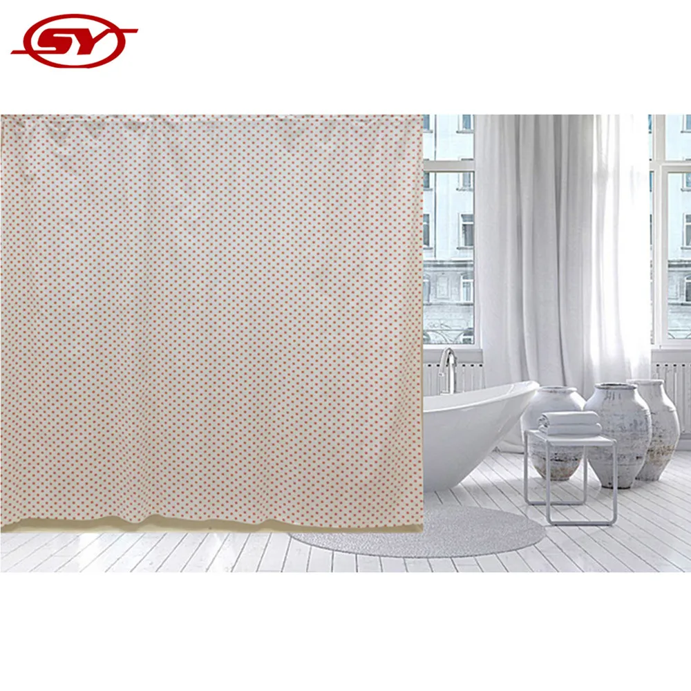 Circular point design pvc home goods shower curtains