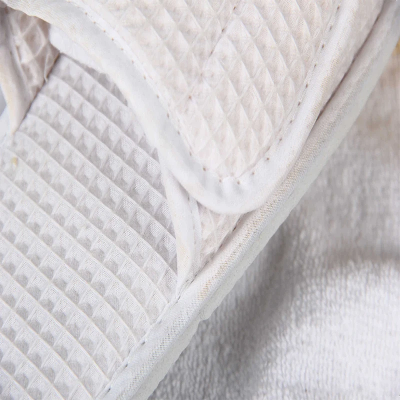 Logo Custom Made Cotton Waffle Non-slip Slipper Hotel bathroom Slipper