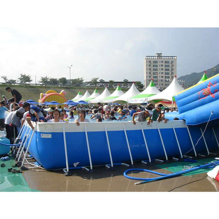Cheap Inflatable Moving Water Park Metal Frame Pool Steel Frame Swimming Pool For Sale