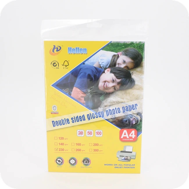 Water Resistant Fast Dry Premium Bright White Waterproof A4 Inkjet Paper Glossy Photo Paper 200gsm A4 Paper