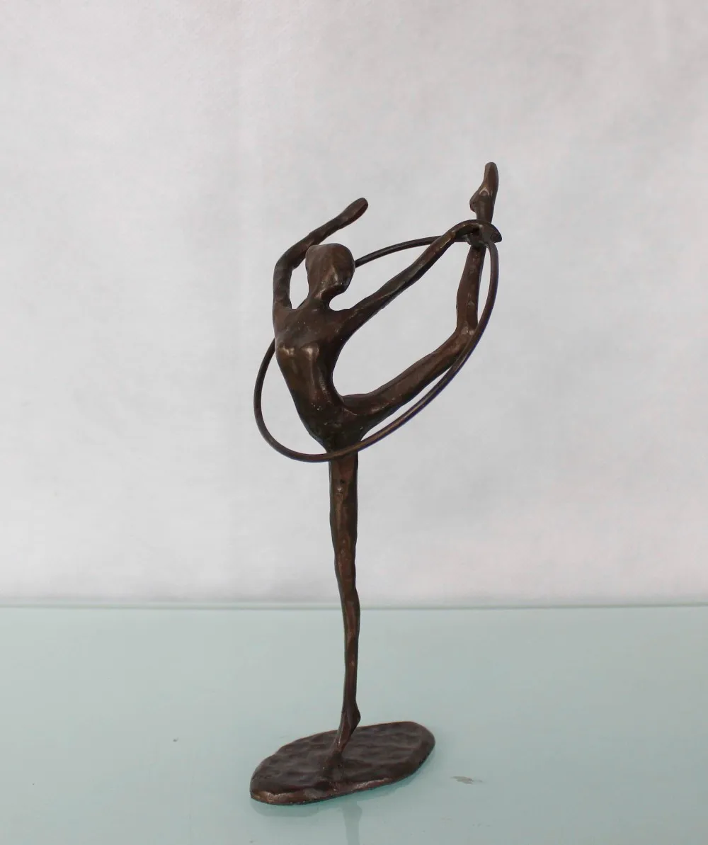 Home Decor Arts And Craft Casting Iron Handicraft Metal Bronze Dancing Figure Sculpture