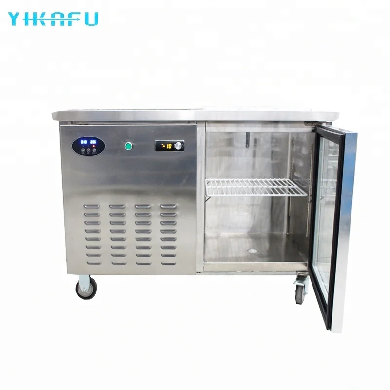China supplier  commercial ice roll cream machine with freezer