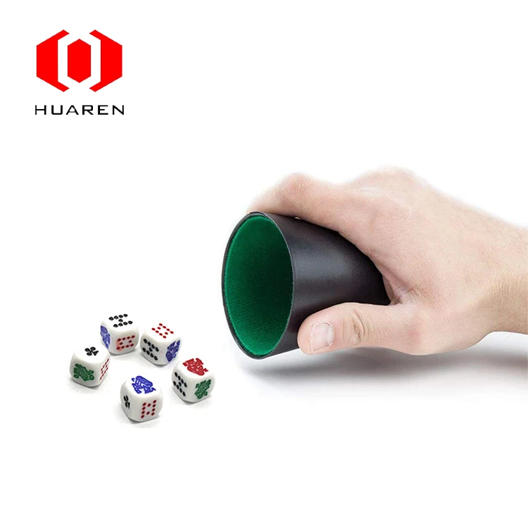 Custom Portable Travel Dice Cup Games with 5 Dices