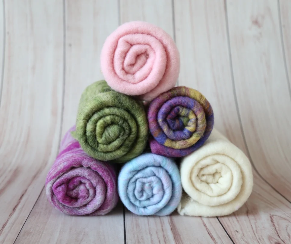 Newborn Wrap wool Fabric Soft baby swaddle Wrap Hand Felt Fluffy Blanket Newborn Girl Boy Posing Wool Layer Photography Prop