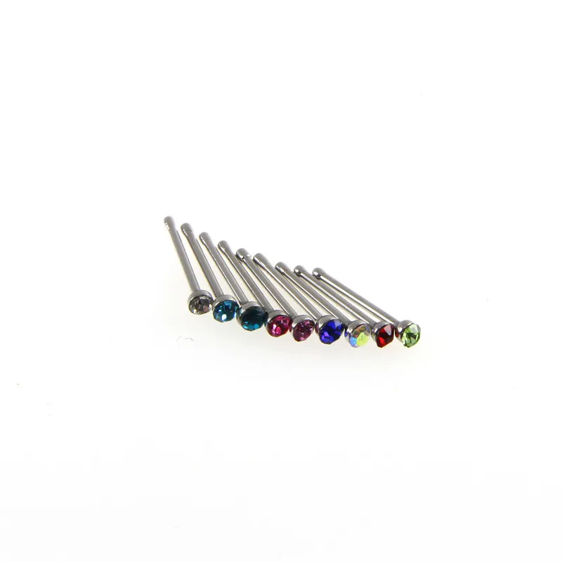 
40 PC1.5 mm crystal indian women sexy piercing nose ring studs set body jewelry 