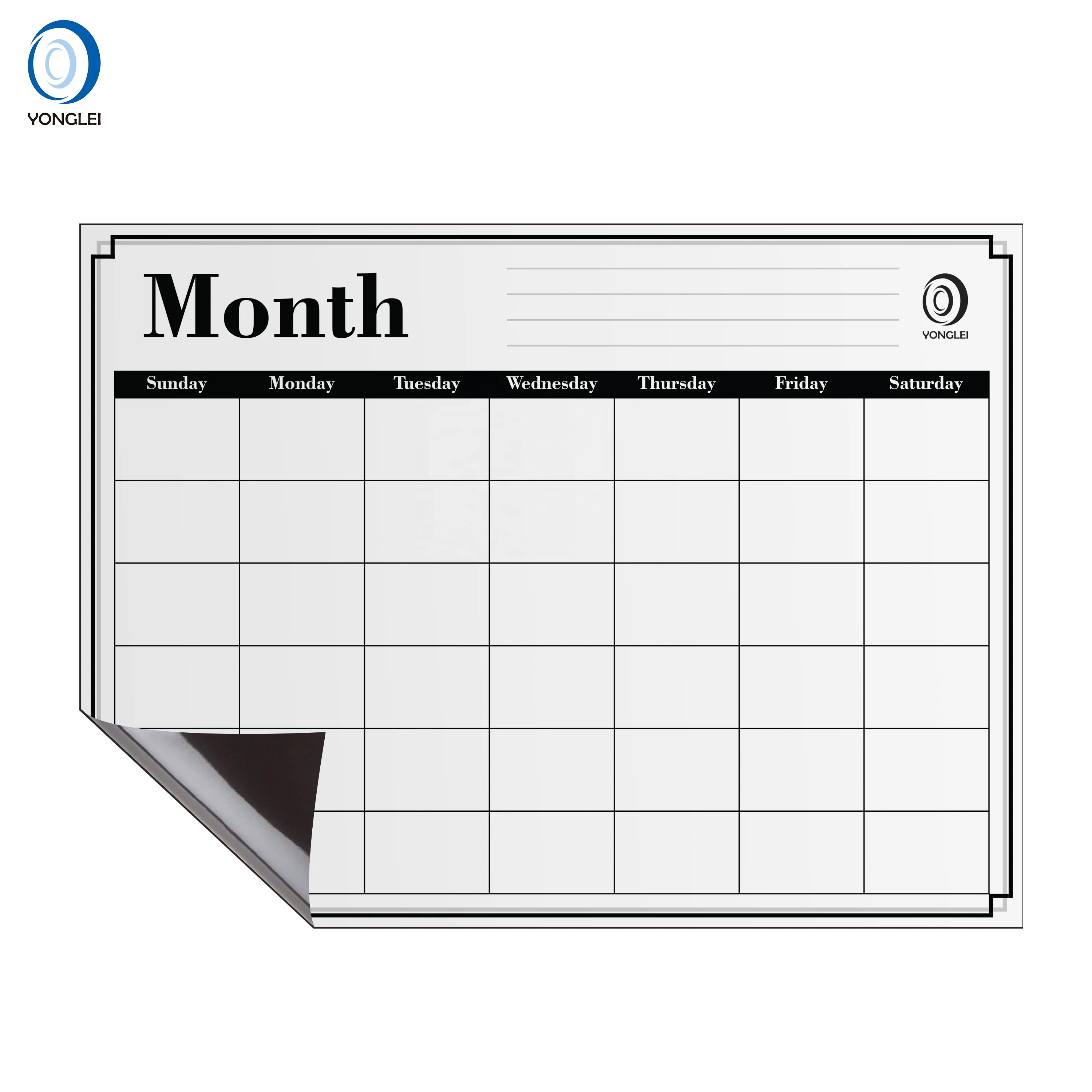 5.8-1A2 Dry erase magnetic refrigerator calendar fridge magnet writing board