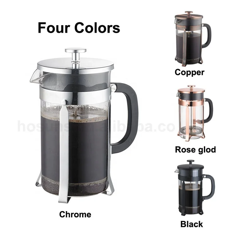Promotion Chrome Metal French Press Coffee Makers coffee press