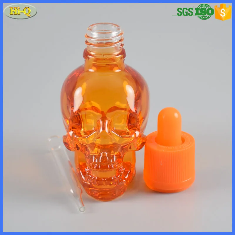colorful glass essential oil bottle pipette 1oz 30ml skull bottle dropper glass dropper