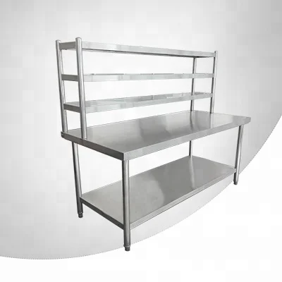
China factory hotel restaurant commercial kitchenware patent board Stainless Steel Work Tables with Three Drawers 