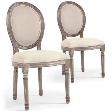 Low price French style Antique Round Back oak Louis Xv Chair