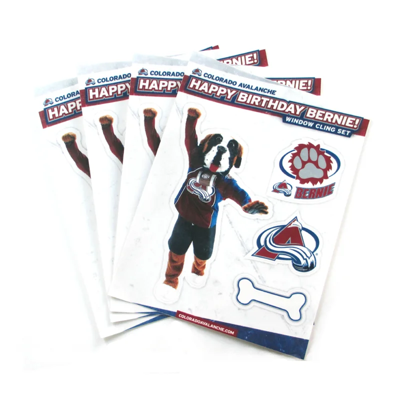 Factory Direct Custom Print Vinyl glass static clings non adhesive Window Decal Stickers For Cars