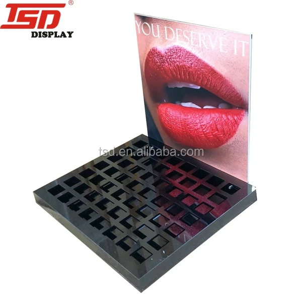 Custom Professional Acrylic Cosmetic Makeup Display Table Stand