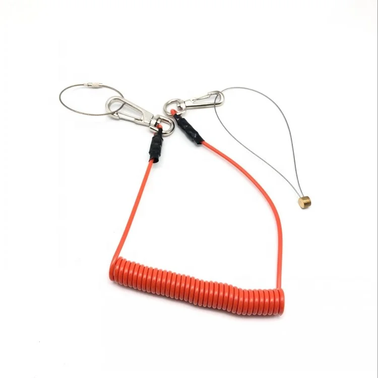 
Safety work tool lanyard coil tether 