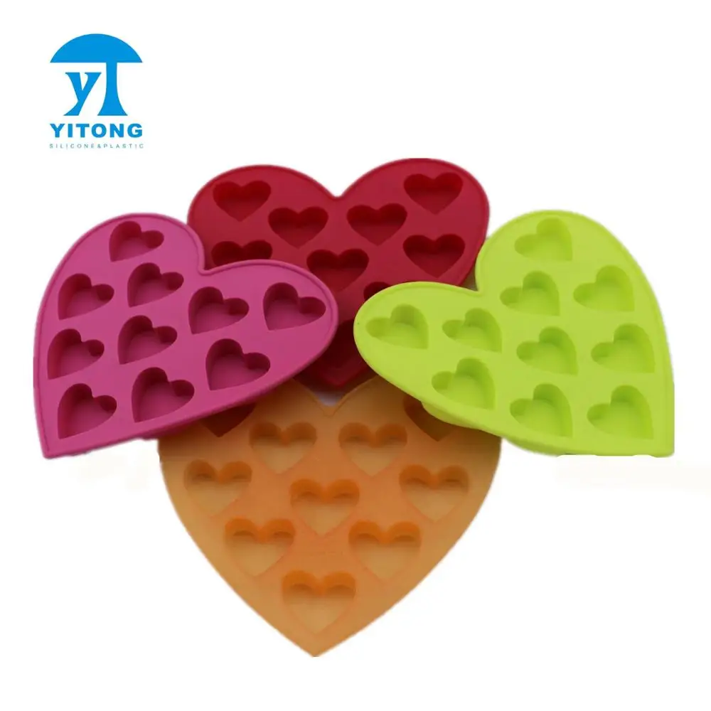 Baking tools heart silicone form for chocolate/candy moulds