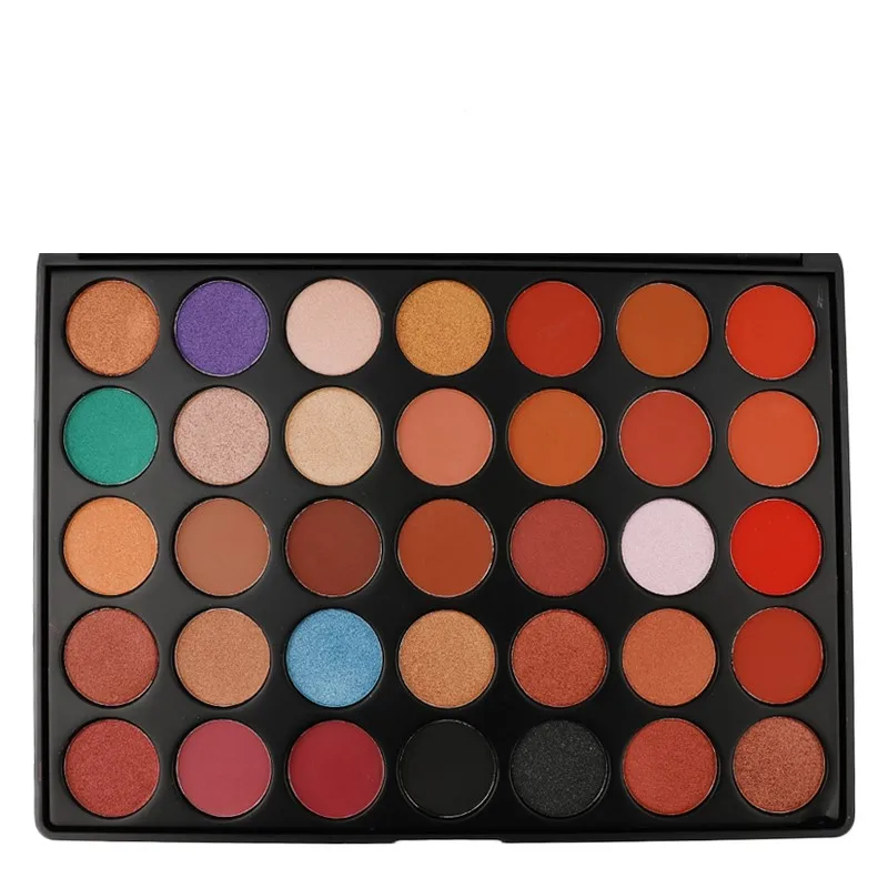 Частная торговая марка Косметика для макияжа под заказ 35 мерцающие цвета блестящие и матовые Разноцветные Тени для век Палитра