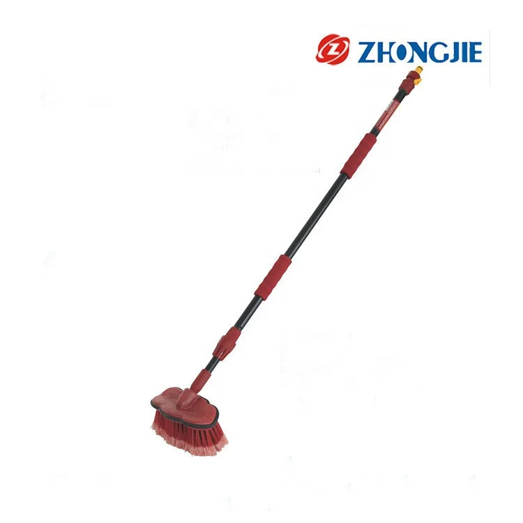 
PVC soft bristle telescopic flow through truck car wash brush 