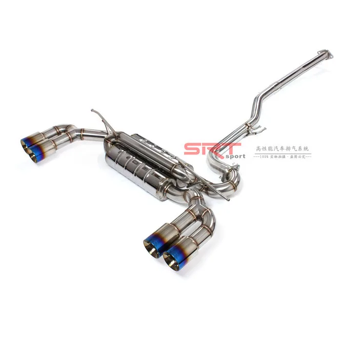 Exhaust system for Hyundai Rohens coupe downpipe with catalytic cat back with valve control stainless steel material with 4 tips