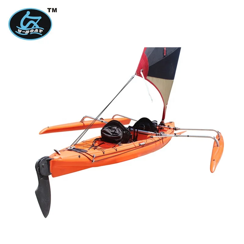 2018 made in China  5.5m-long plastic professional sailboat pedal drive fishing kayka