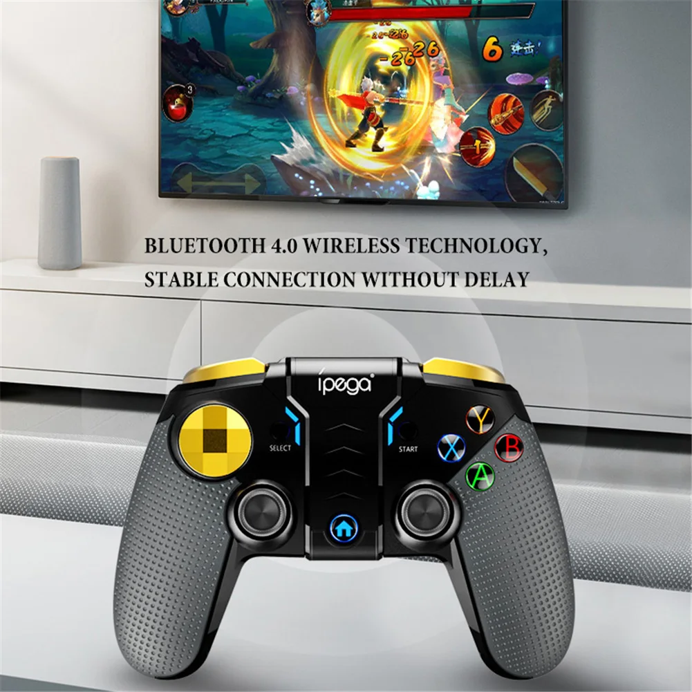 Ipega PG-9118 Wireless Game Controller Golden Warrior Mobile Phone Gamepad Joystick With Holder for iOS Android phone