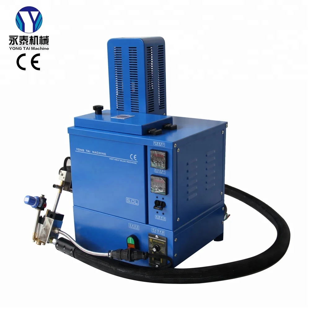 small capacity portable hot melt glue machine with hose and guns