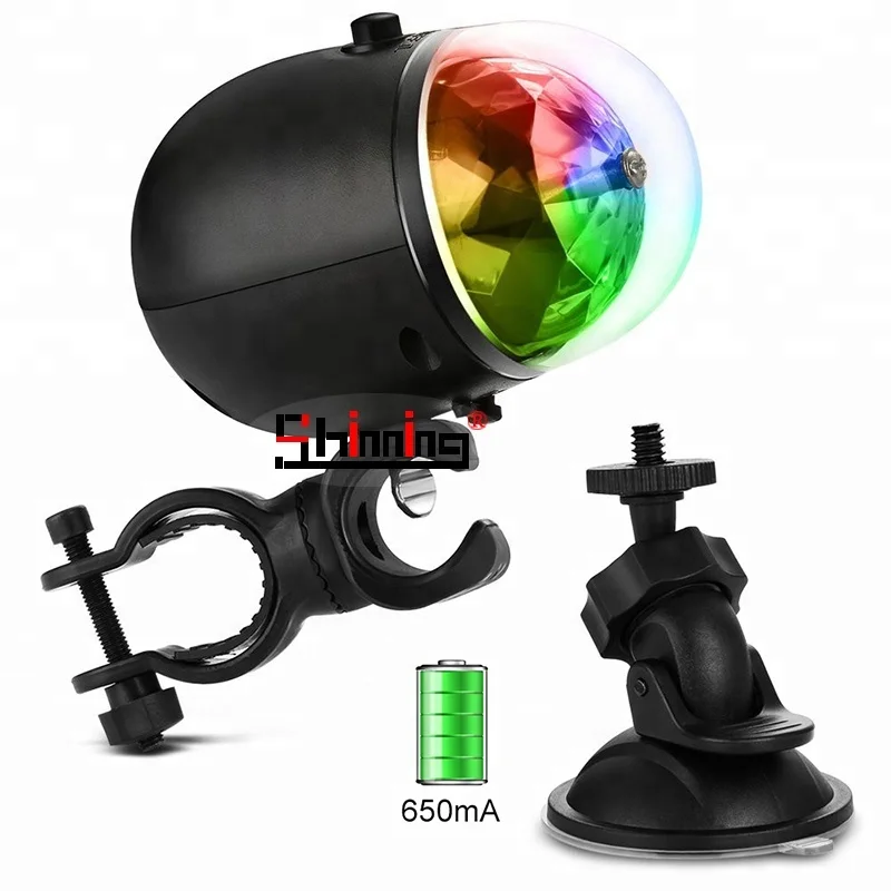 Outdoor portable mini dj lights 3w LED colorful rotating magic ball stage lighting