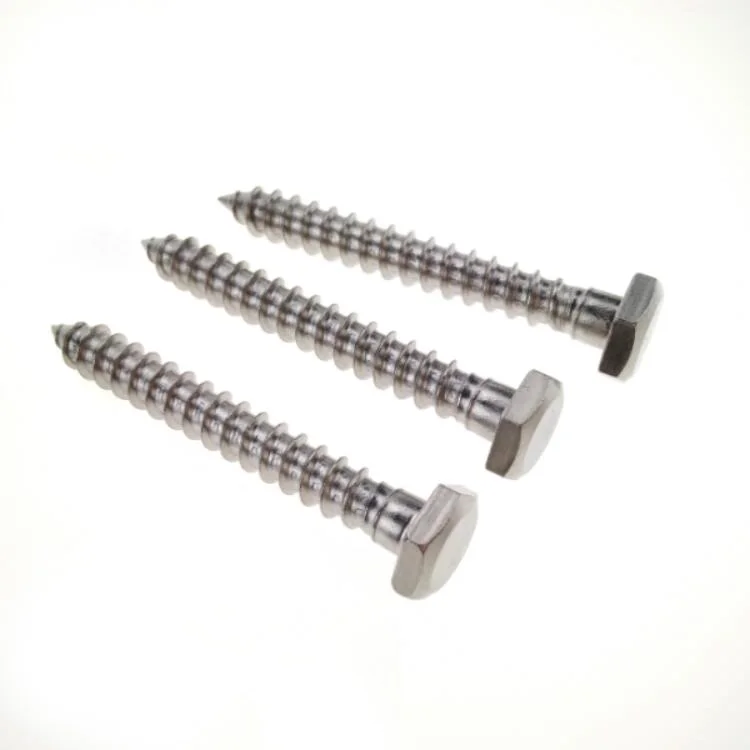 
Hex Head Wood Screws Stainless Steel Standard Fastener ASME B18.2.1 1/4 Wood Threads 