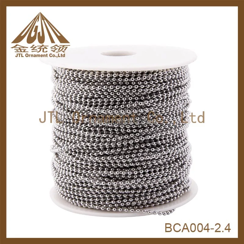 Factory price 2.4mm stainless steel ball chain in stock