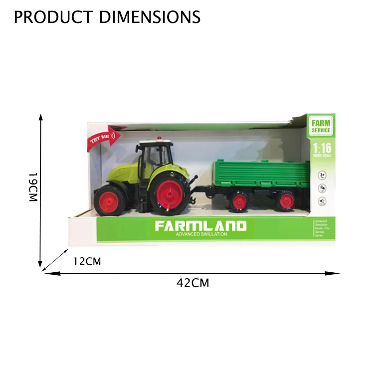 Масштаб 1:16 музыка и свет Трение фермер грузовик автомобиль игрушки с подсветкой
