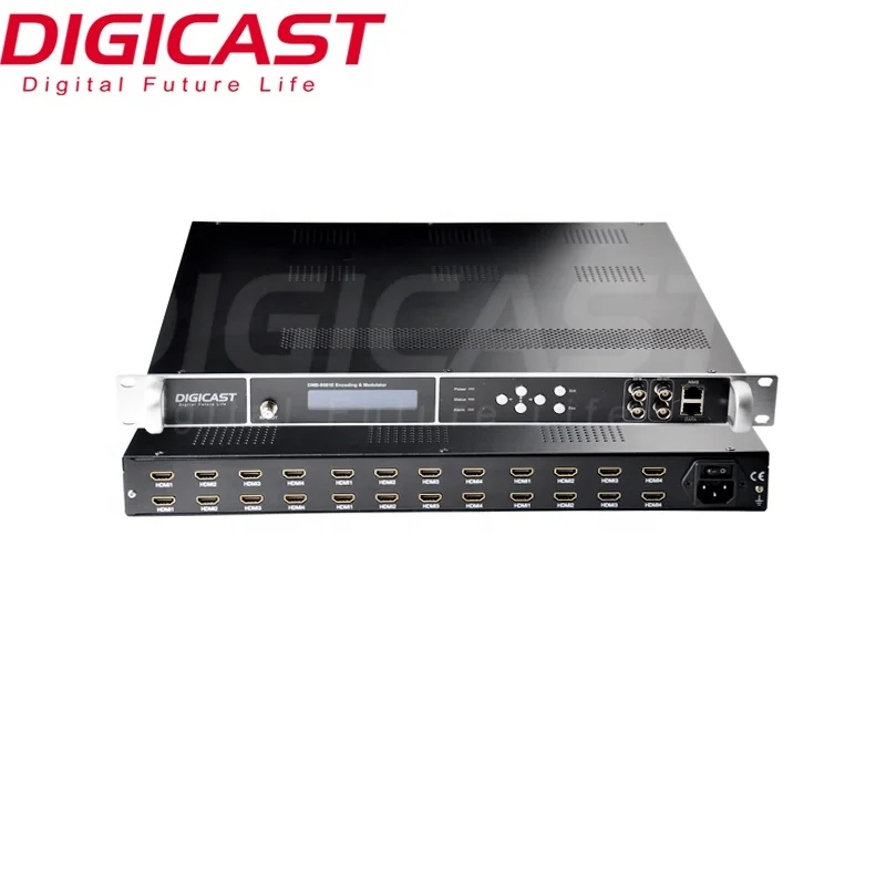 Digital Cable TV Solution  8 12 16 24 Channels H.264 HD MI to DVB-T RF Modulator Mpeg4 Encoder Modulator