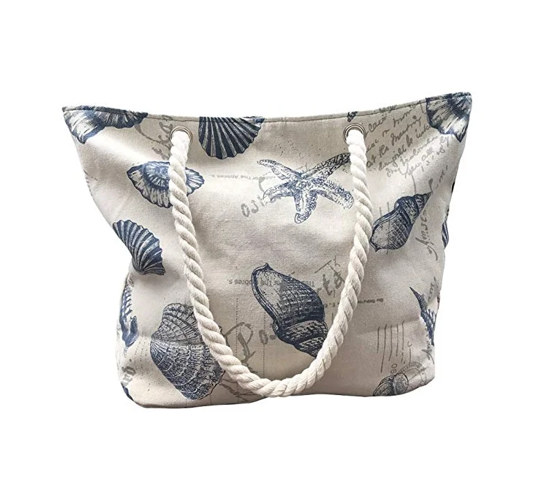 Wholesale Customized 12oz Printing Logo Women Cotton Canvas Beach Shopping Bag