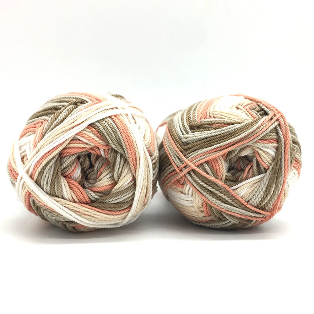 Длинный Космос покрашенный 4 слоя 100% Мерсеризованный хлопок трикотажная пряжа для свитера и шарфа