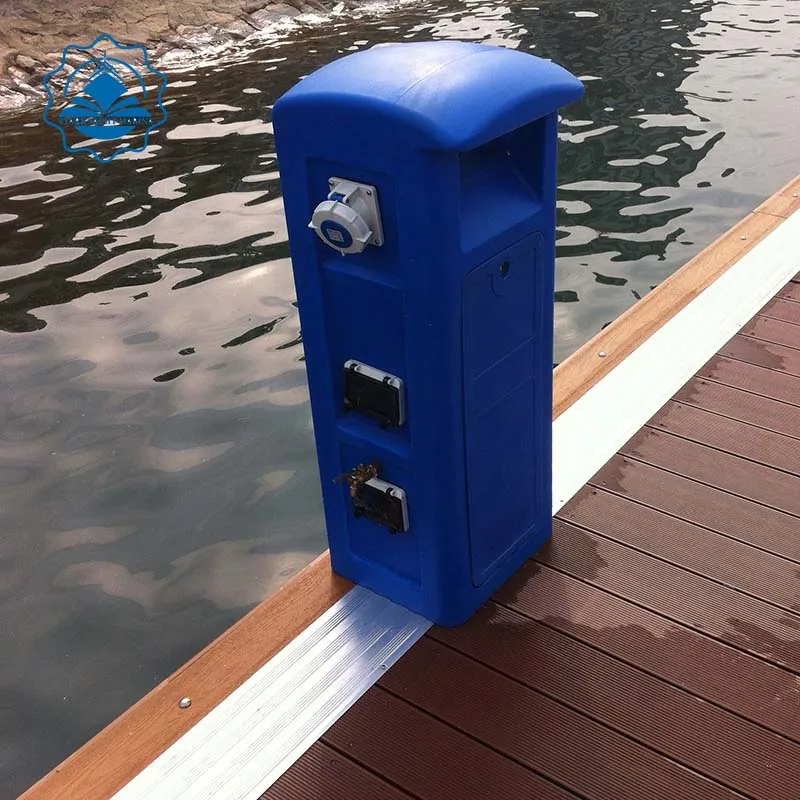 Marina plastic water power pedestal and power service bollard for good sale