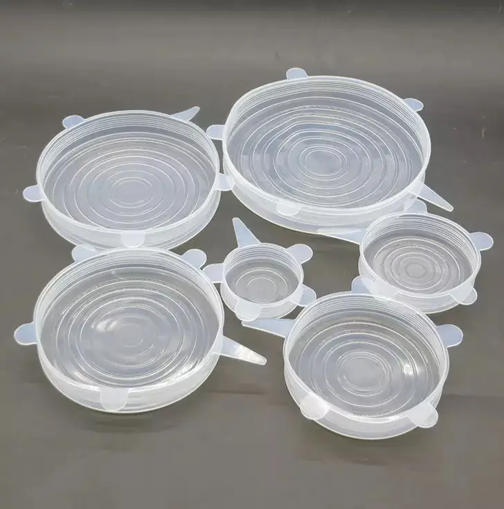 Best Seller Set of 6 Silicone Pot Cover Lid, Fresh Silicone Food Cover