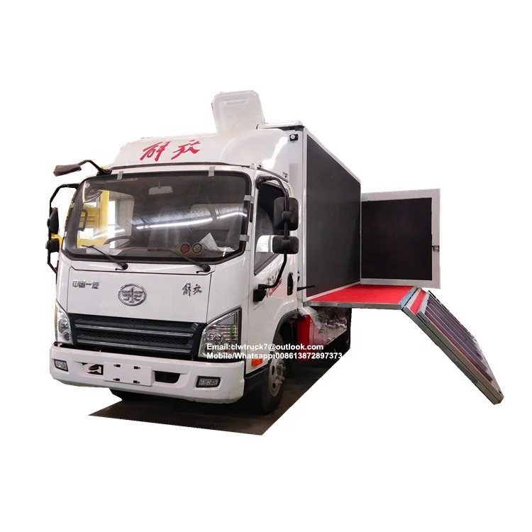 FAC 4*2 mobile stage truck for roadshow/LED advertising truck and stage truck for sale