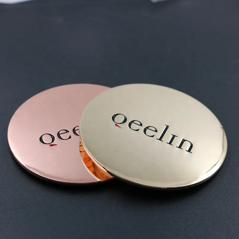 
Manufacturer custom logo zinc alloy shiny rose gold candle jar metal glass lid 
