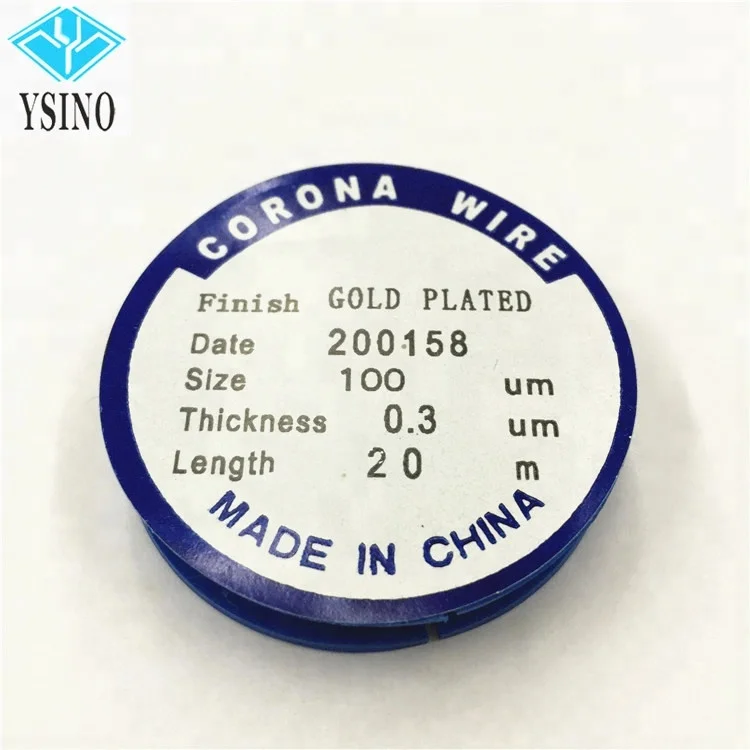 20 Meters Length 0.3um Thickness Gold Plate Charge Corona Wire for Konica for Canon for Xerox For Ricoh For Kyocera For Sharp