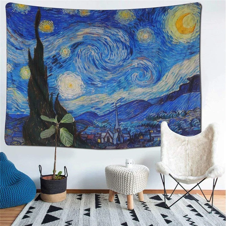 Modern Living Room Space Decor Hippie Galaxy Tapestry Starry Night Tapestry Indian Mandala Tapestry