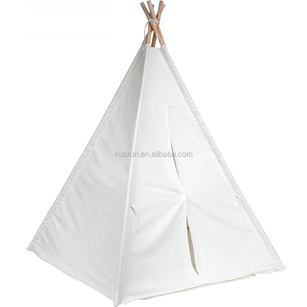 Baby Free Space Four Sticks Baby Play Tents Pink 100% Cotton Canvas Wigwam pop up Baby Teethers: Modern Hanging Light Outdoor Wigwam