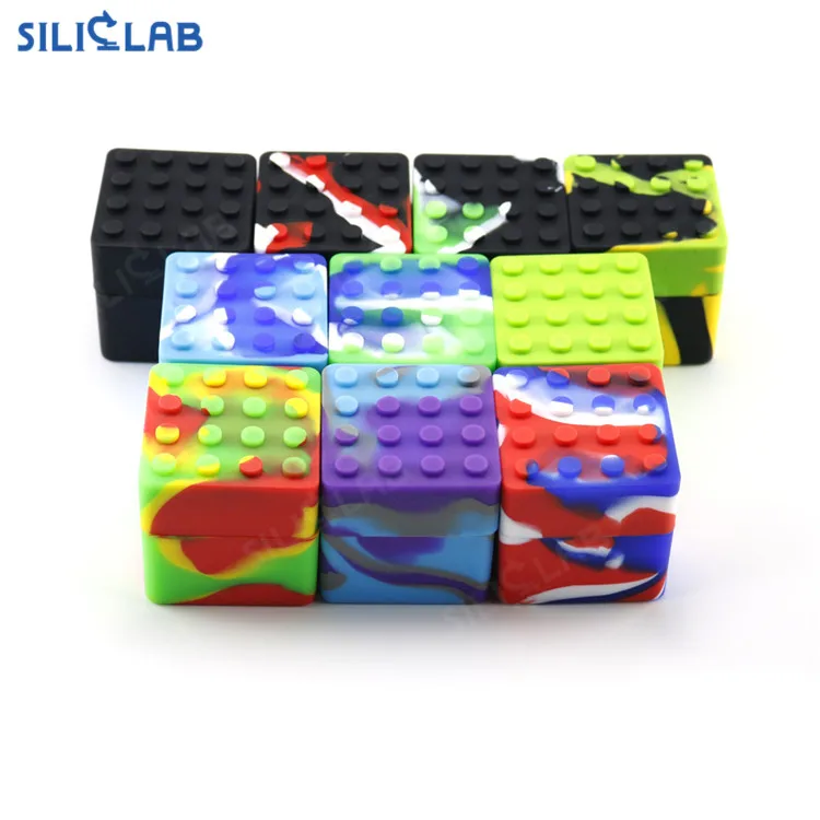 Premium Silicone Custom Dabs Oil Storage Lego Silicone Container Wax