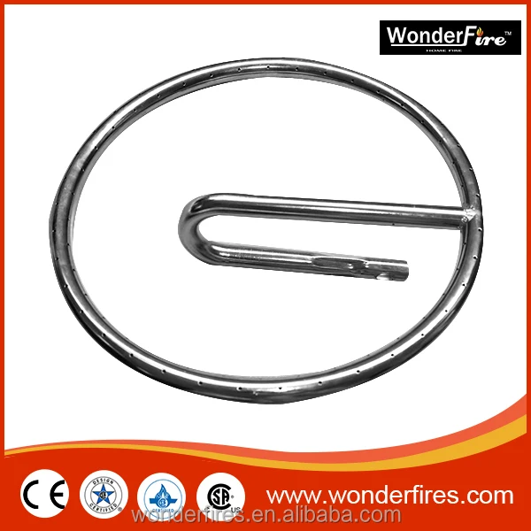 Stainless steel outdoor asia fire pit pan, propane burner and gas kit