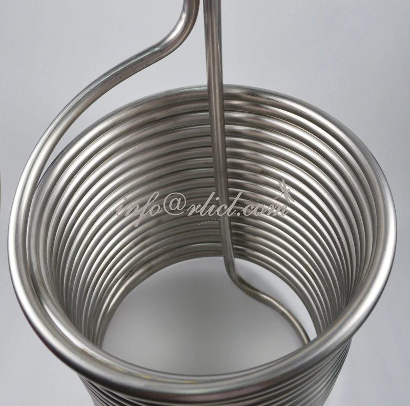 Погружной охладитель сусла из нержавеющей стали/катушечный охладитель с садовым шлангом, пивоваренное оборудование, домашнее пивоварение, 50 футов