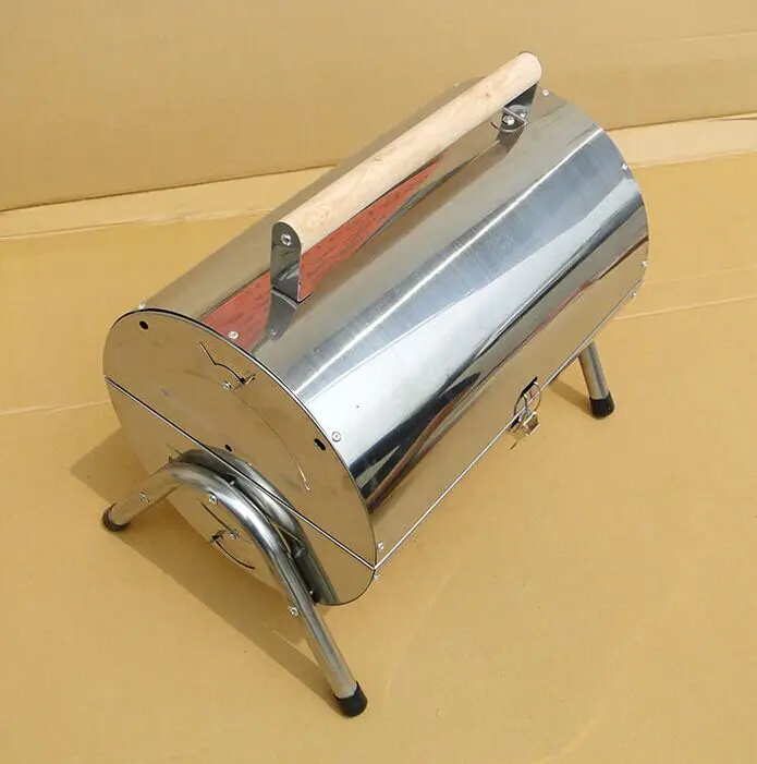 Нержавеющая Сталь БАРБЕКЮ Курильщика Портативный Баррель гриль на Углях