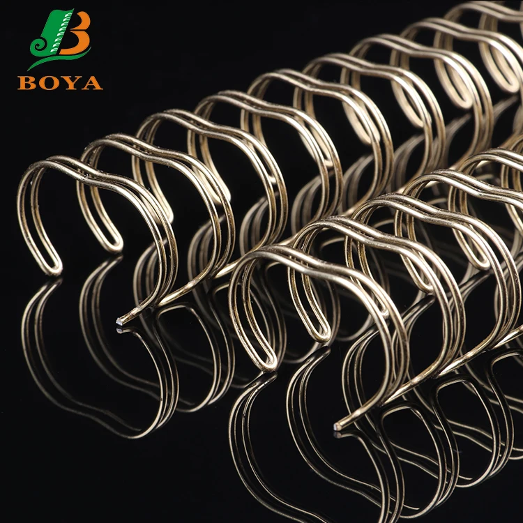 
3:1Pitch Gold Color Custom Binding Spring Coil,Double Spring Coil,Spring Coil For Loose Leaf Book 