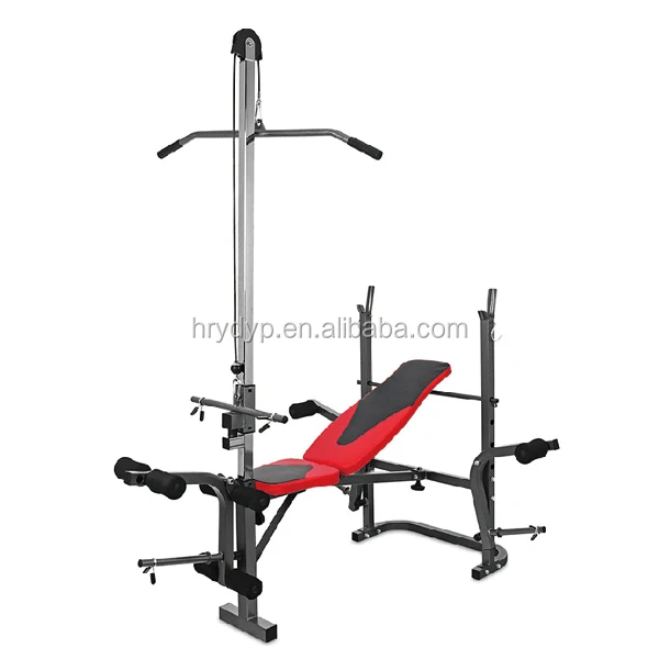
multi function GYM weight lifting bench lat pull down bar HREBH05 