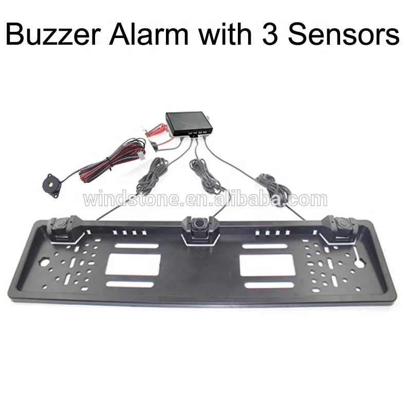 3 Mins Installation European License Plate Rear Parking Sensor Buzzer Alarm