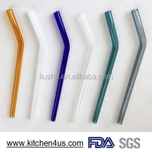 20cm dia.8mm Borosilicate glass drinking bent straws