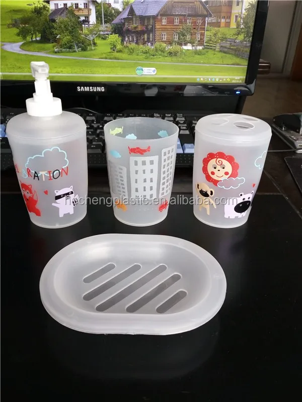 Cheap Sale Children PP Bathroom Accessories New Hotel Bath Set