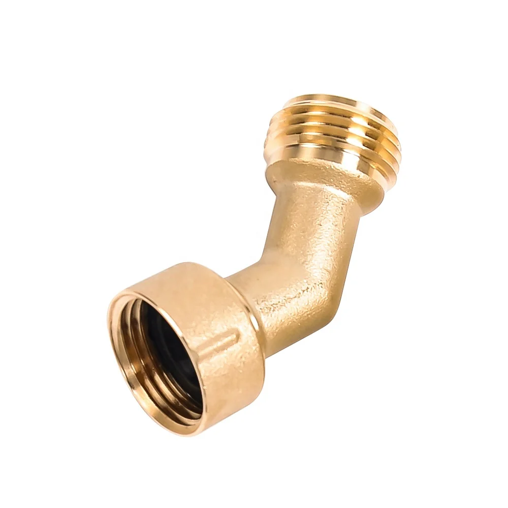 J179 Lead Free Hose Elbow 45 Degree Brass RV Drinking Hose Connector