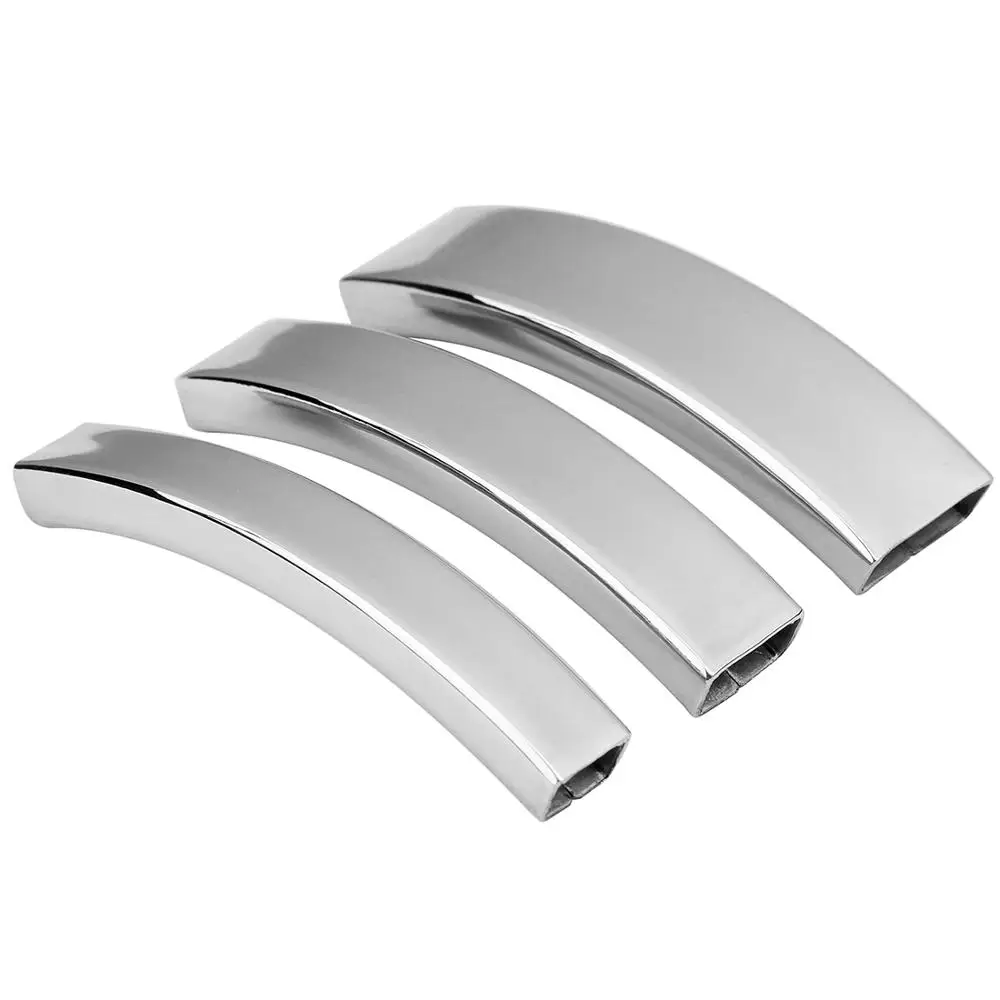 Оптовая продажа, застежка на трубу из нержавеющей стали, аксессуары для изготовления ювелирных изделий своими руками